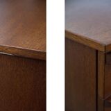 Vintage Mid-Century Modern Brown Teak Desk, 1960s