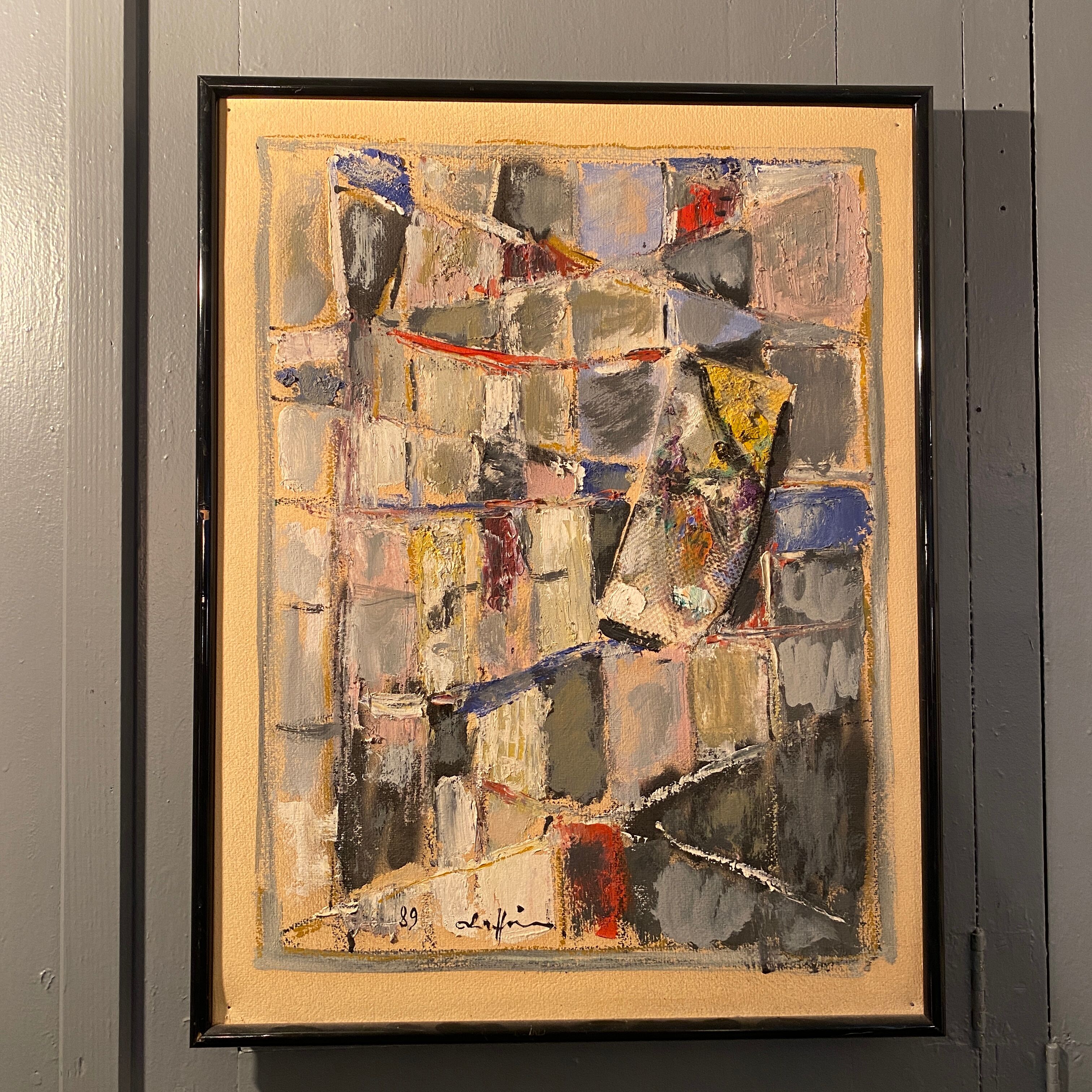 Abstract painting by Raffin 1989