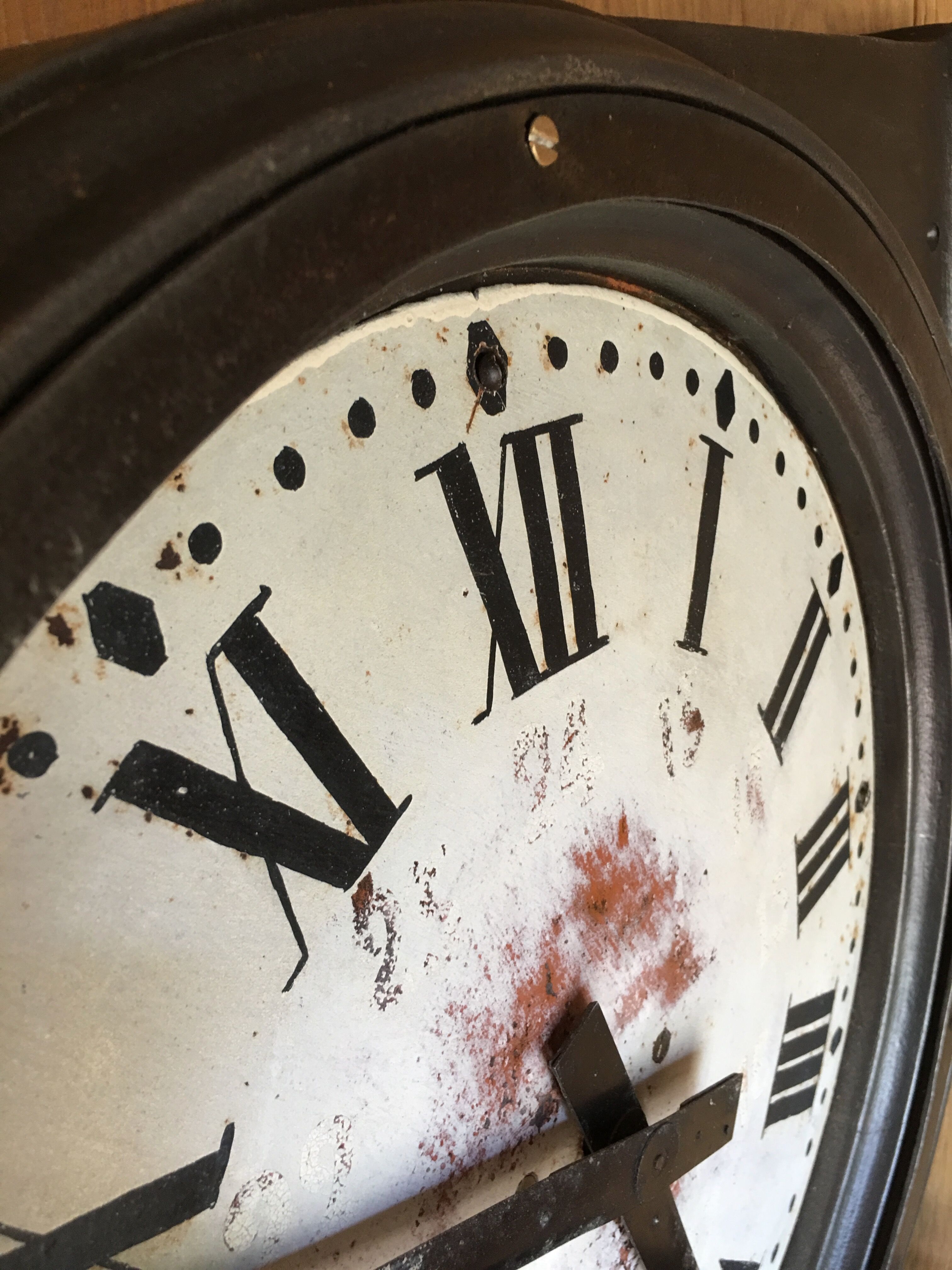 Old station clock Paul Garnier double shaped cast iron