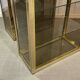 Pair of display cases in gilded chrome and smoked glass - 1980s