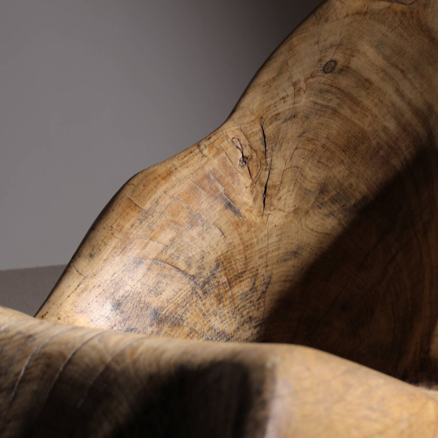 Brutalist Chaise Longue – Lounge Chair in Solid Oak | Germany 1970s