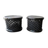 Tabourets bamiléké en bois