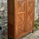 Vintage solid oak cross-braced wardrobe 1940