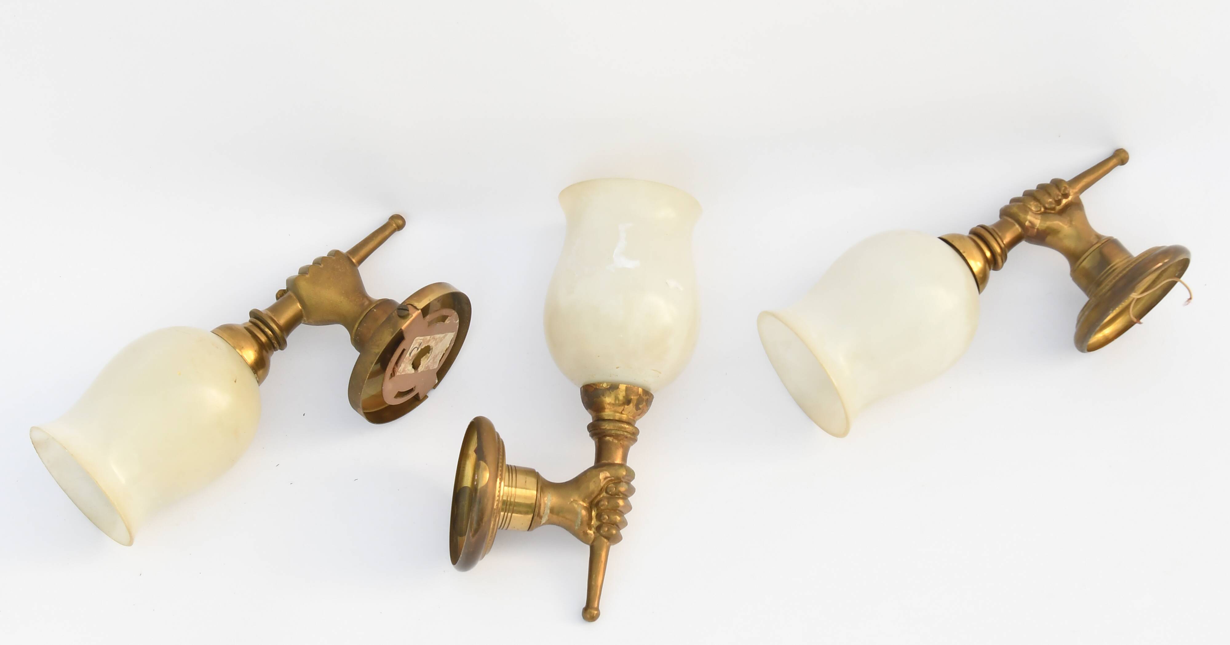 Set of 3 torchlight hand sconces