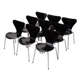 Vintage set 3107 butterfly chairs design Arne Jacobsen for Fritz Hansen