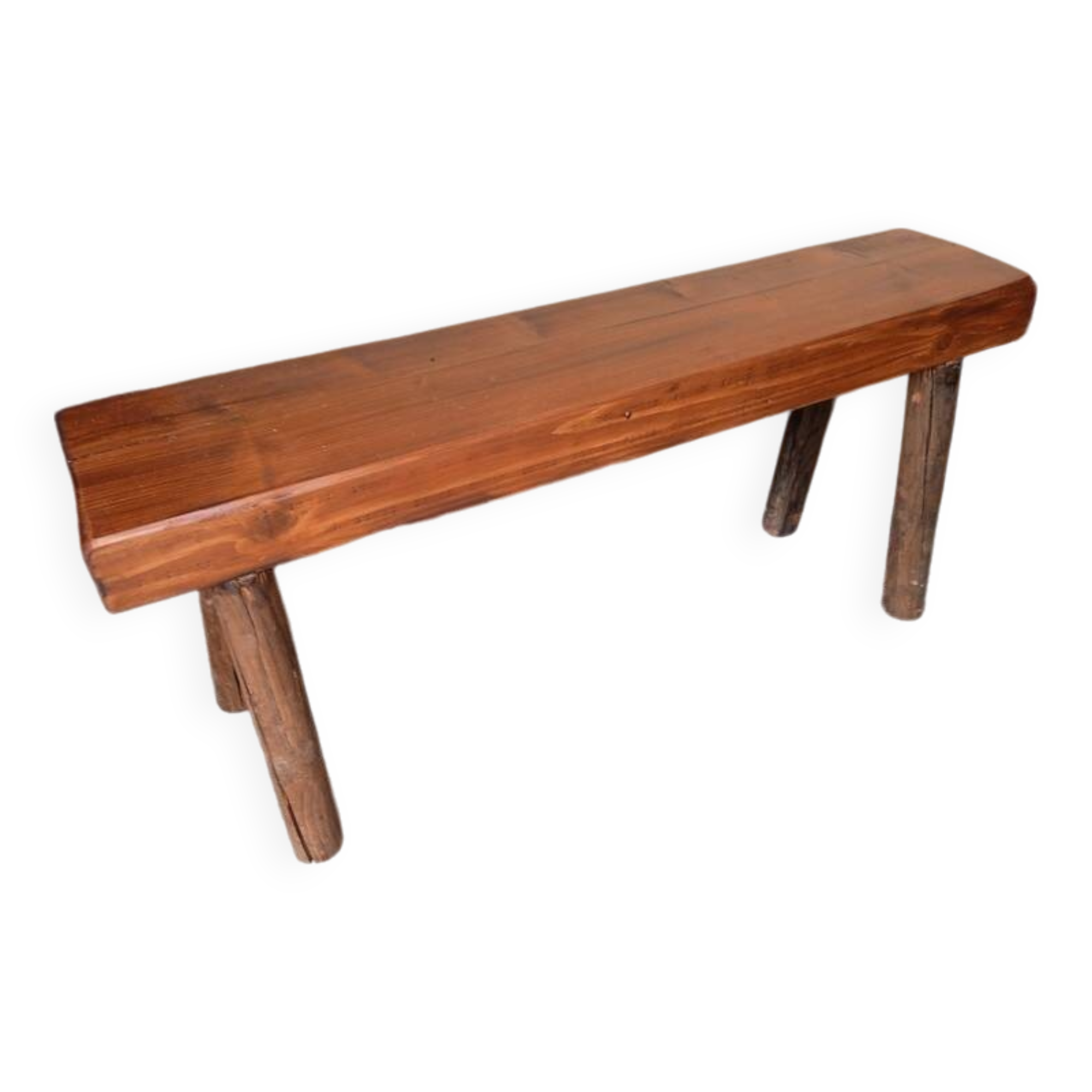 Bench 101 cm old patinated solid wood