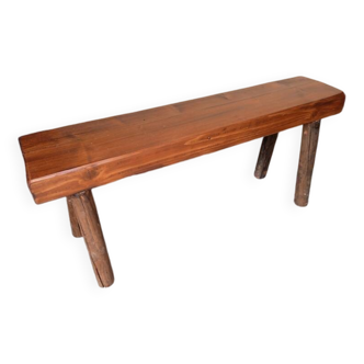 Bench 101 cm old patinated solid wood