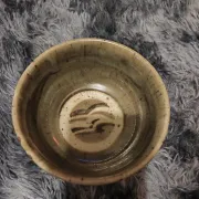 Vintage glazed stoneware bowl – Blanot pottery