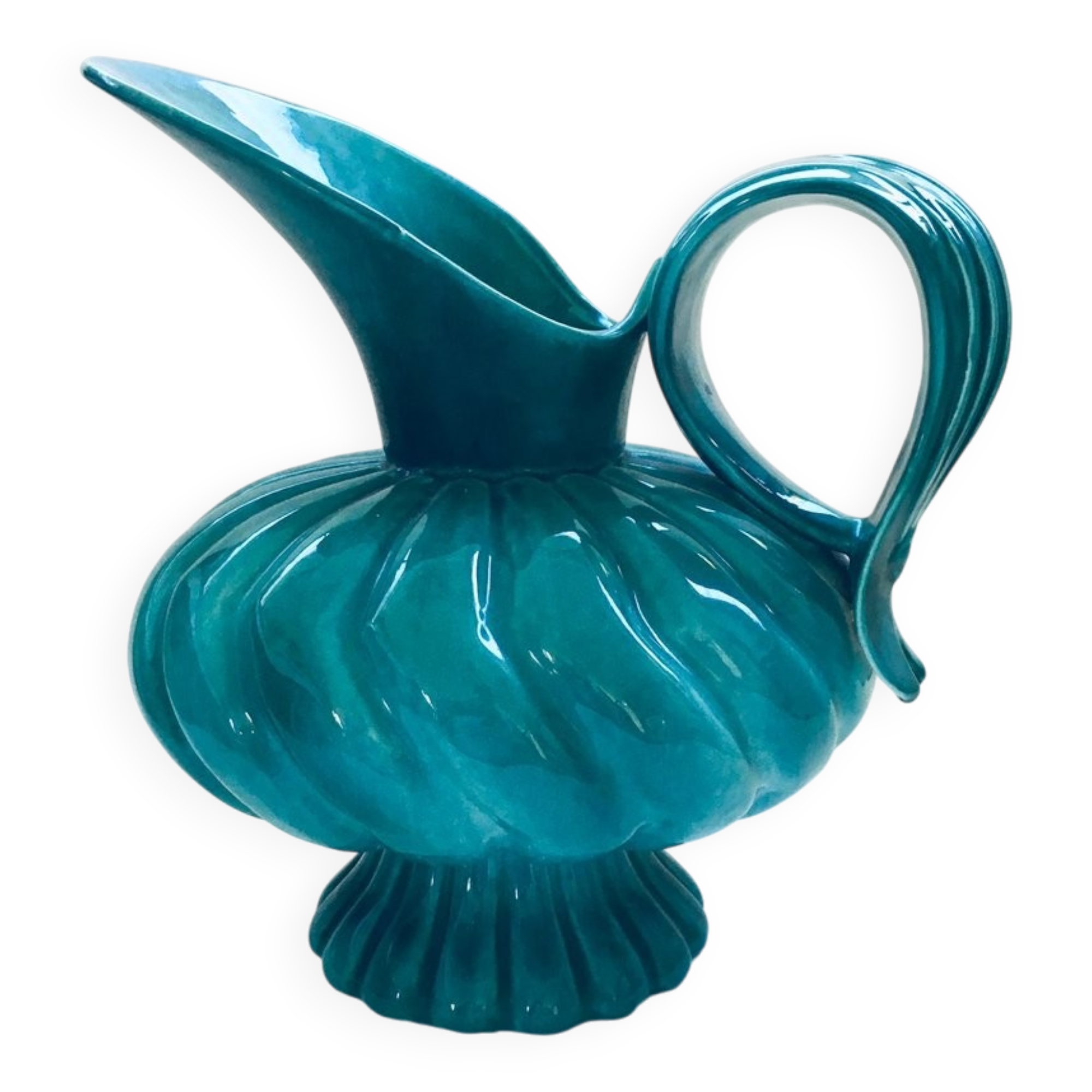 Mid-century Modern Studio Art Pottery Duck Spout Decanter by Alexandre, 1950s