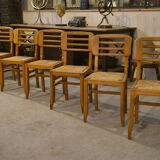 Ensemble de 6 chaises Pierre Cruège 1950’s