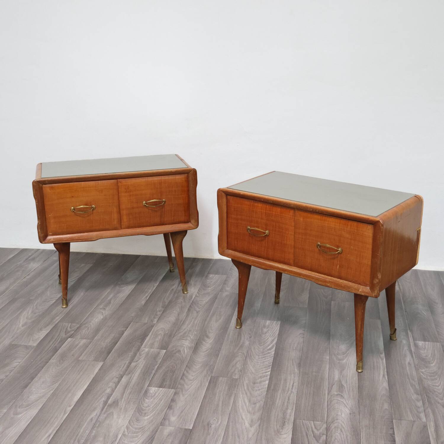 Coppia Di Comodini Gio Ponti Style Mid-Century 1950’s Modernariato Des