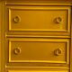 Chiffonnier 4 yellow wooden drawers