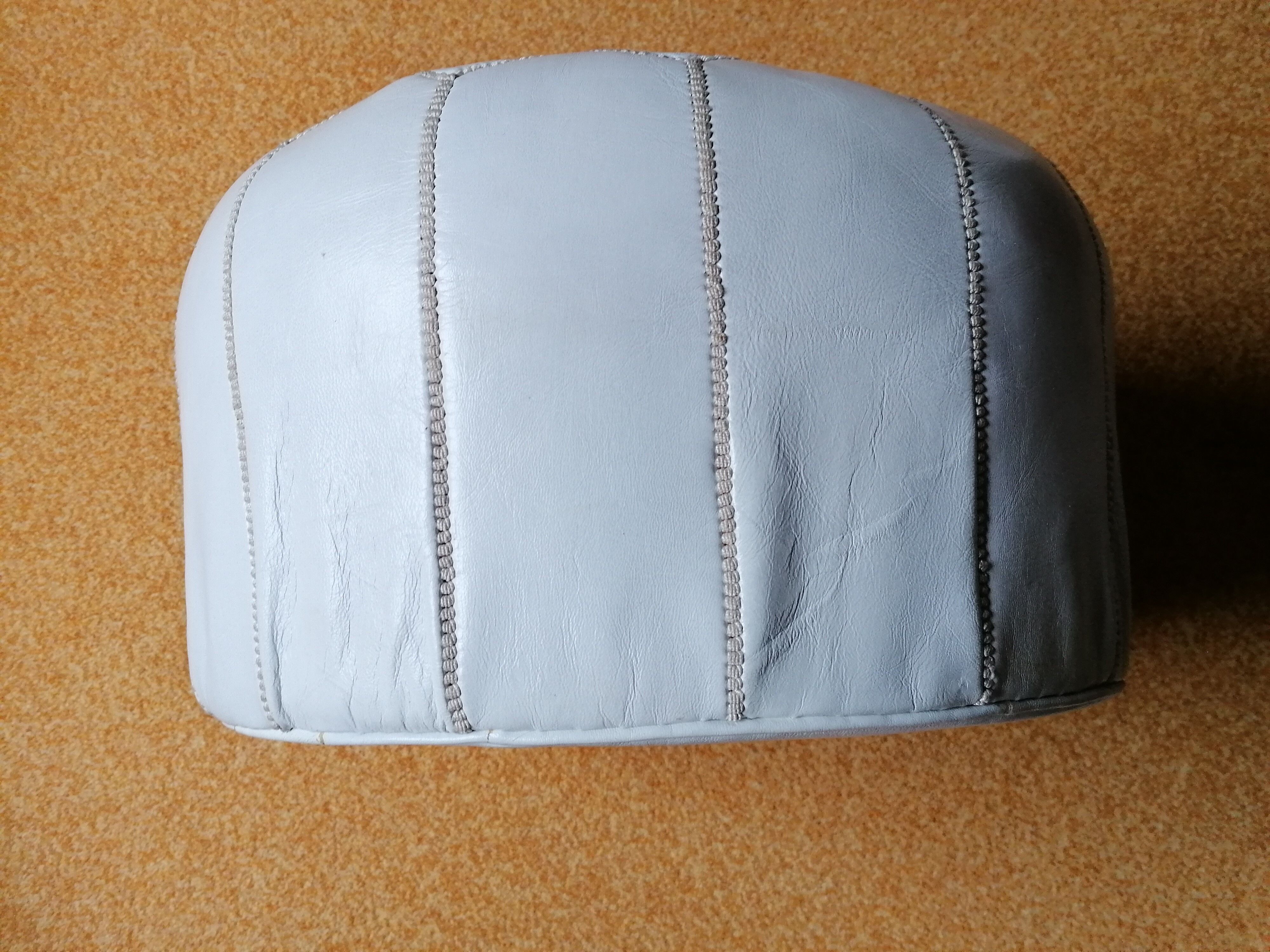 Leather pouf