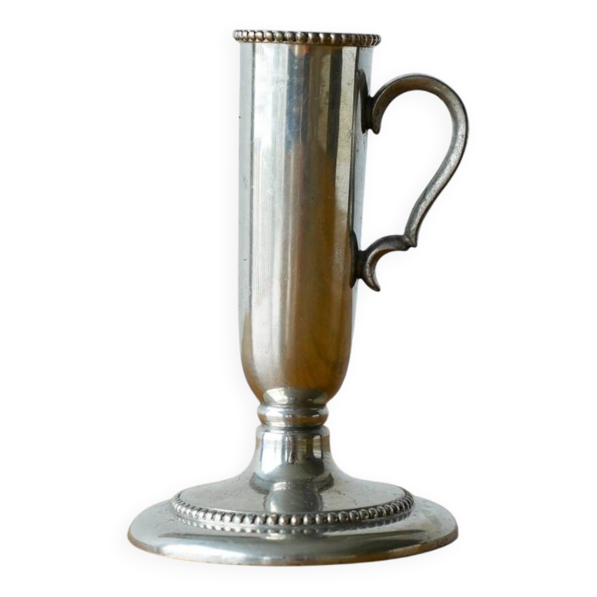 19th century pewter candlestick