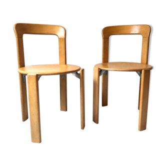 Pair of chairs Bruno Rey model 33 Kusch-Co Dietiker vintage 70s