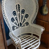 White Emmanuelle armchair