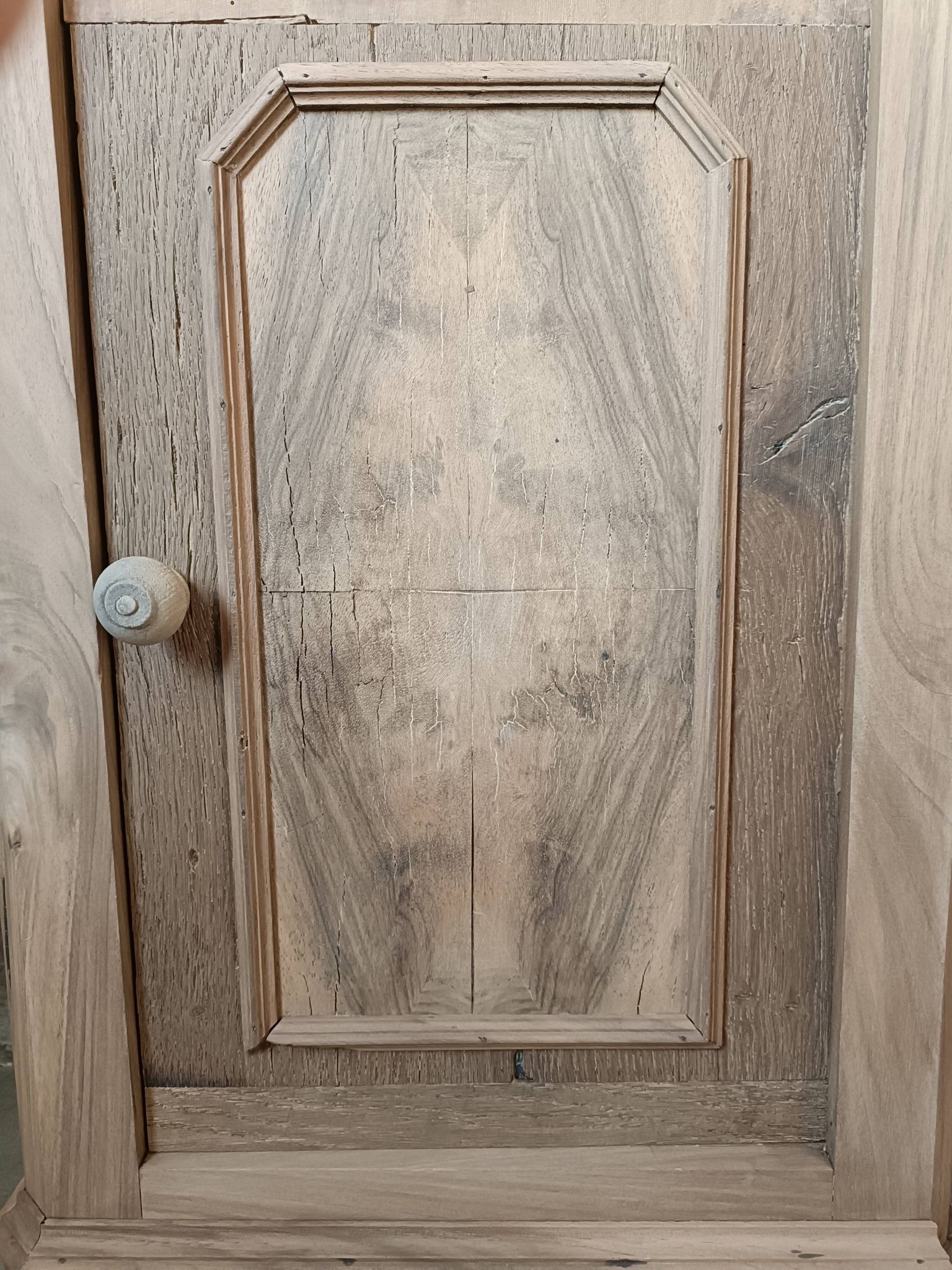 Renovated oak bedside table