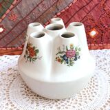 Handcrafted tulip tree vase with ceramic flowers