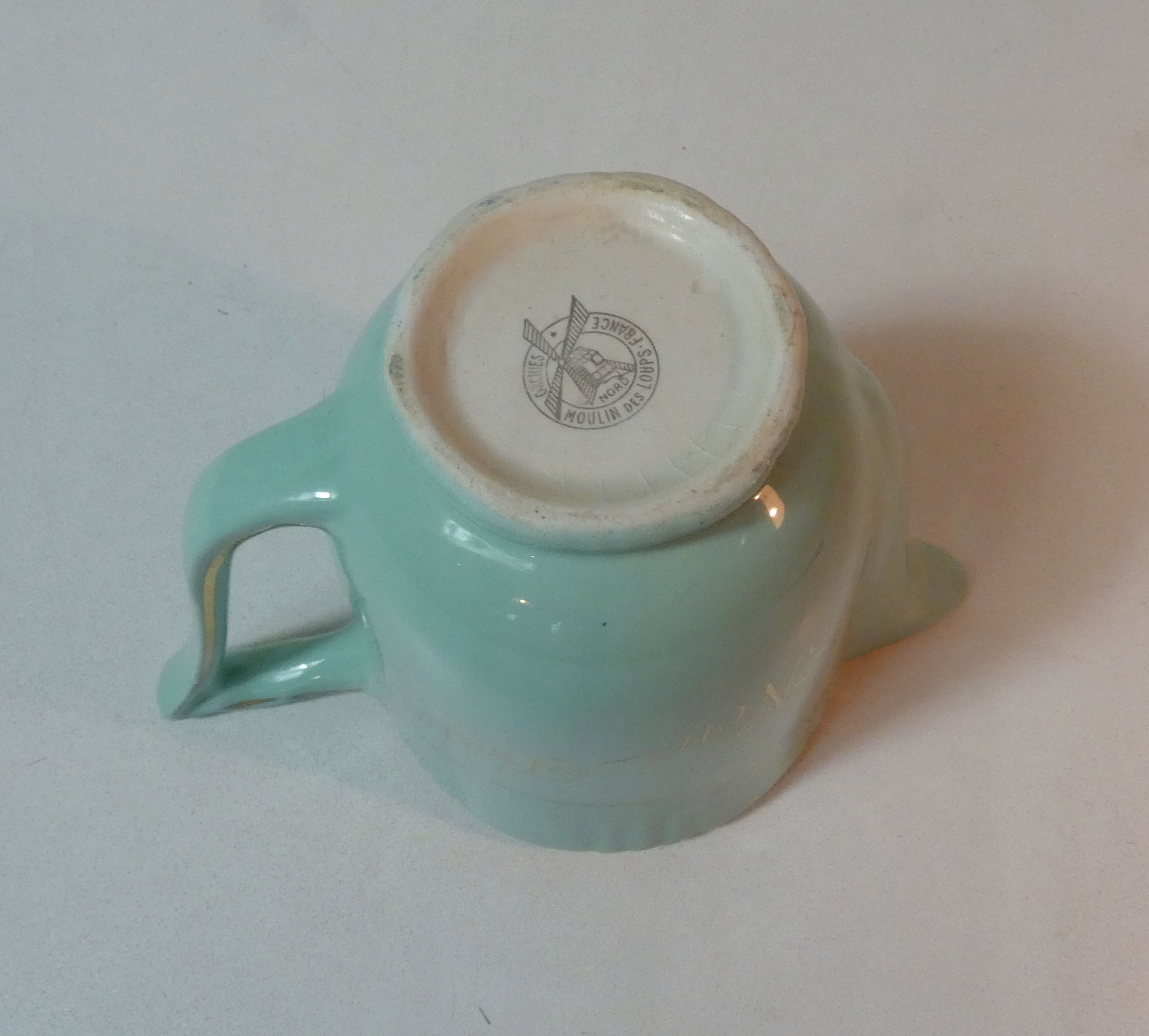 Pitcher us two vintage mint Moulin des Loups