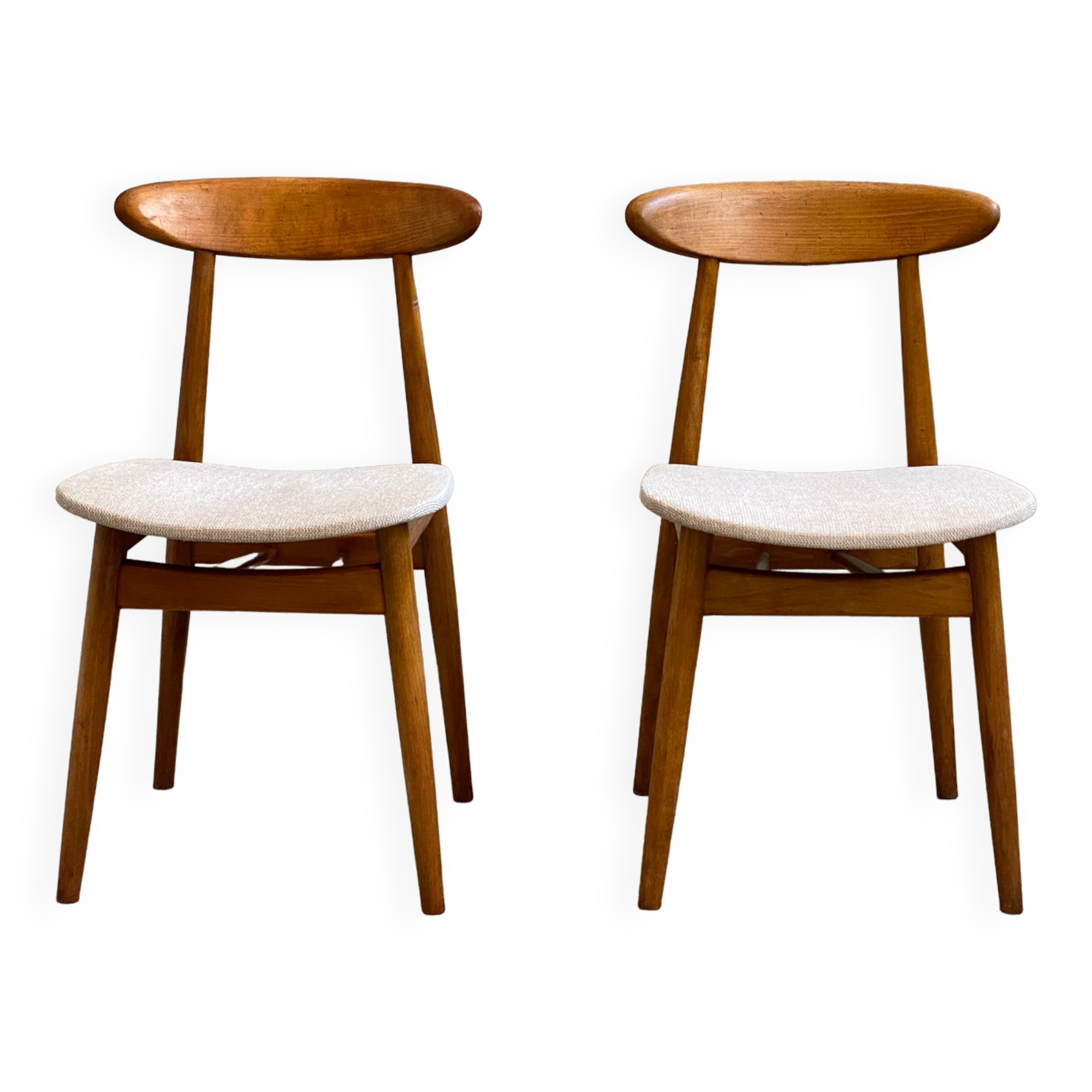 pair Scandinavian chairs from the 60s