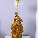 Lampe dorée fin XIXème