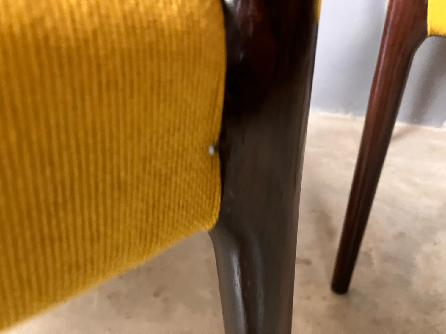 Rosewood chairs newly upholstered Mid Century Vintage