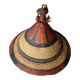 Chapeau berbère art ethnique vannerie et cuir