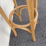 Curved wooden bar stool