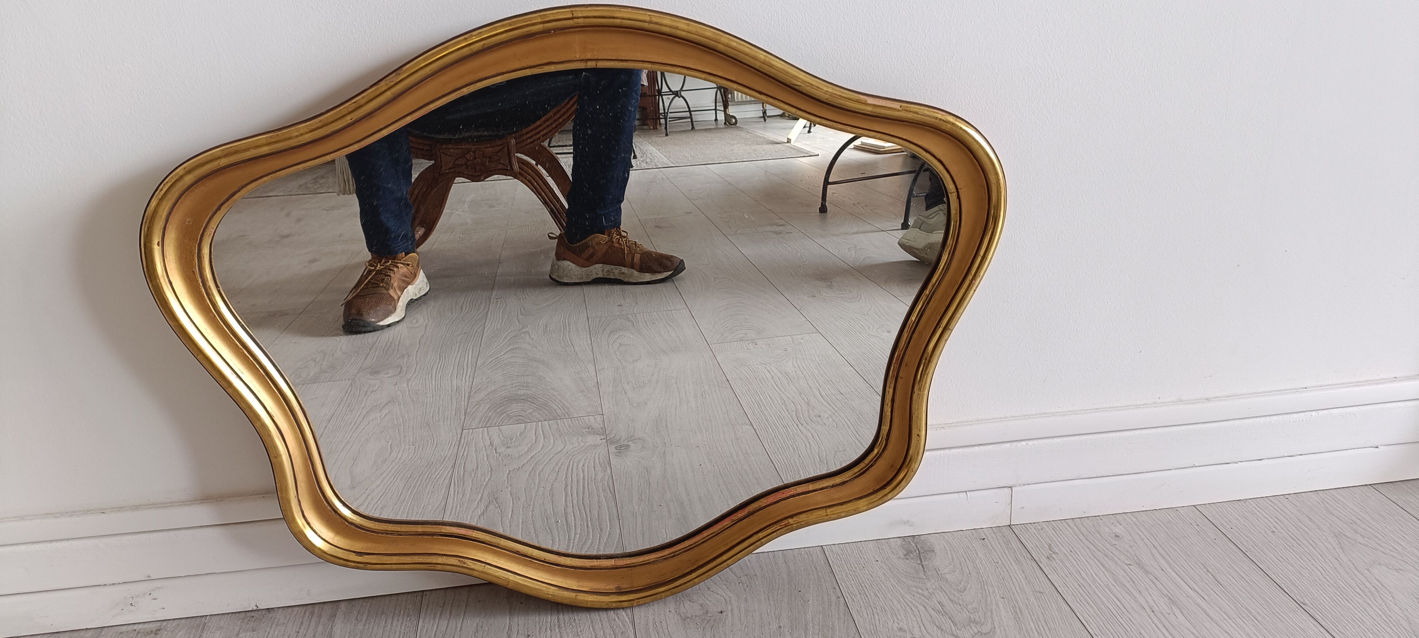 Gilded wood mirror