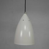 Vintage hanging lamp, aluminum shade, with new wire