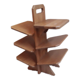 Solid oak bookcase magazine holders 80s