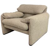 Vico Magistretti Maralunga reupholstered lounge chair for Cassina, 1980s