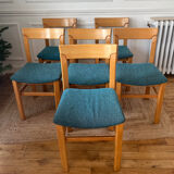 6 solid elm chairs from the 1970s