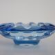 Blue Glass Ashtray Bowl Rosice Mid-Century, Czech Republic, 1970s