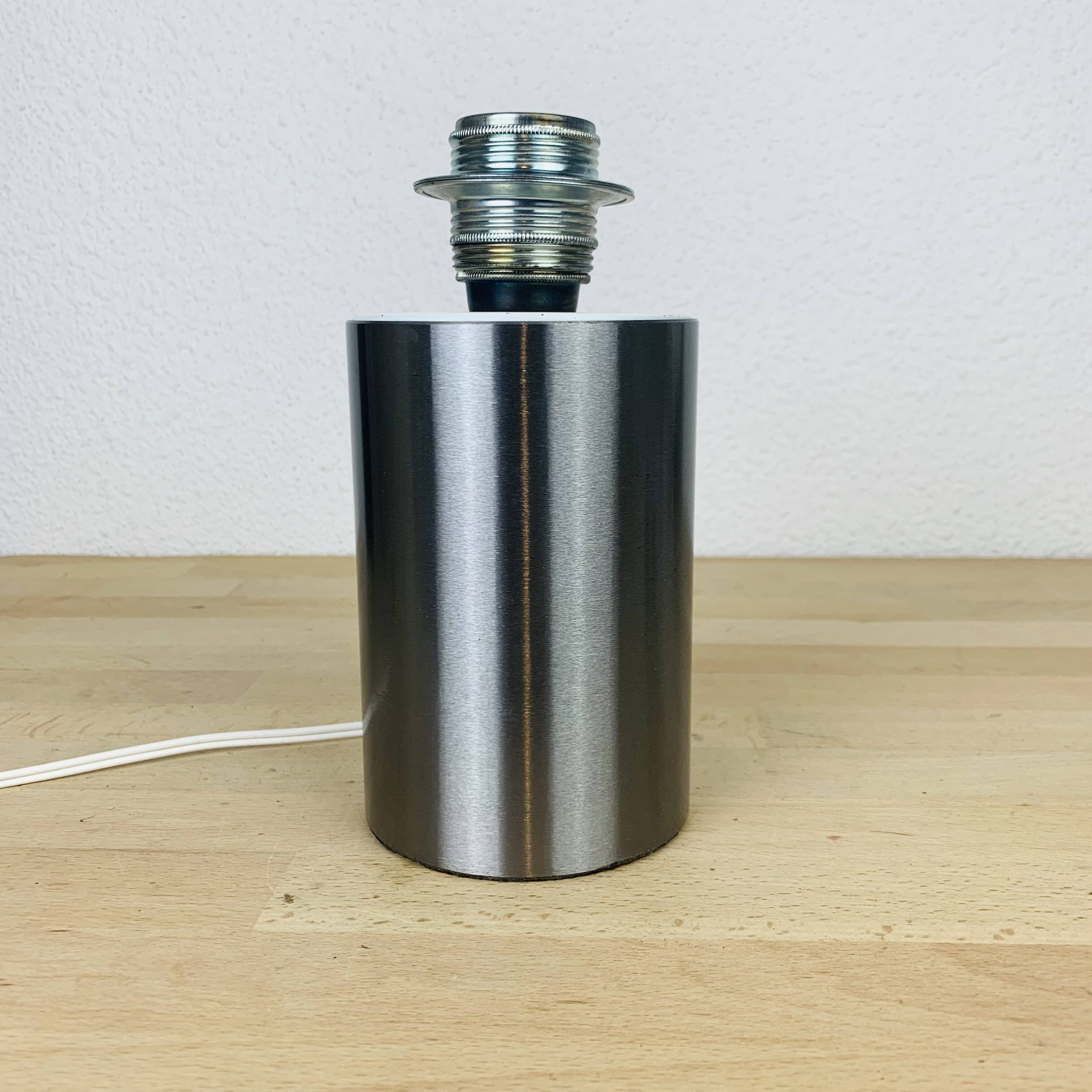 Reggiani cylinder lamp brushed metal 70s