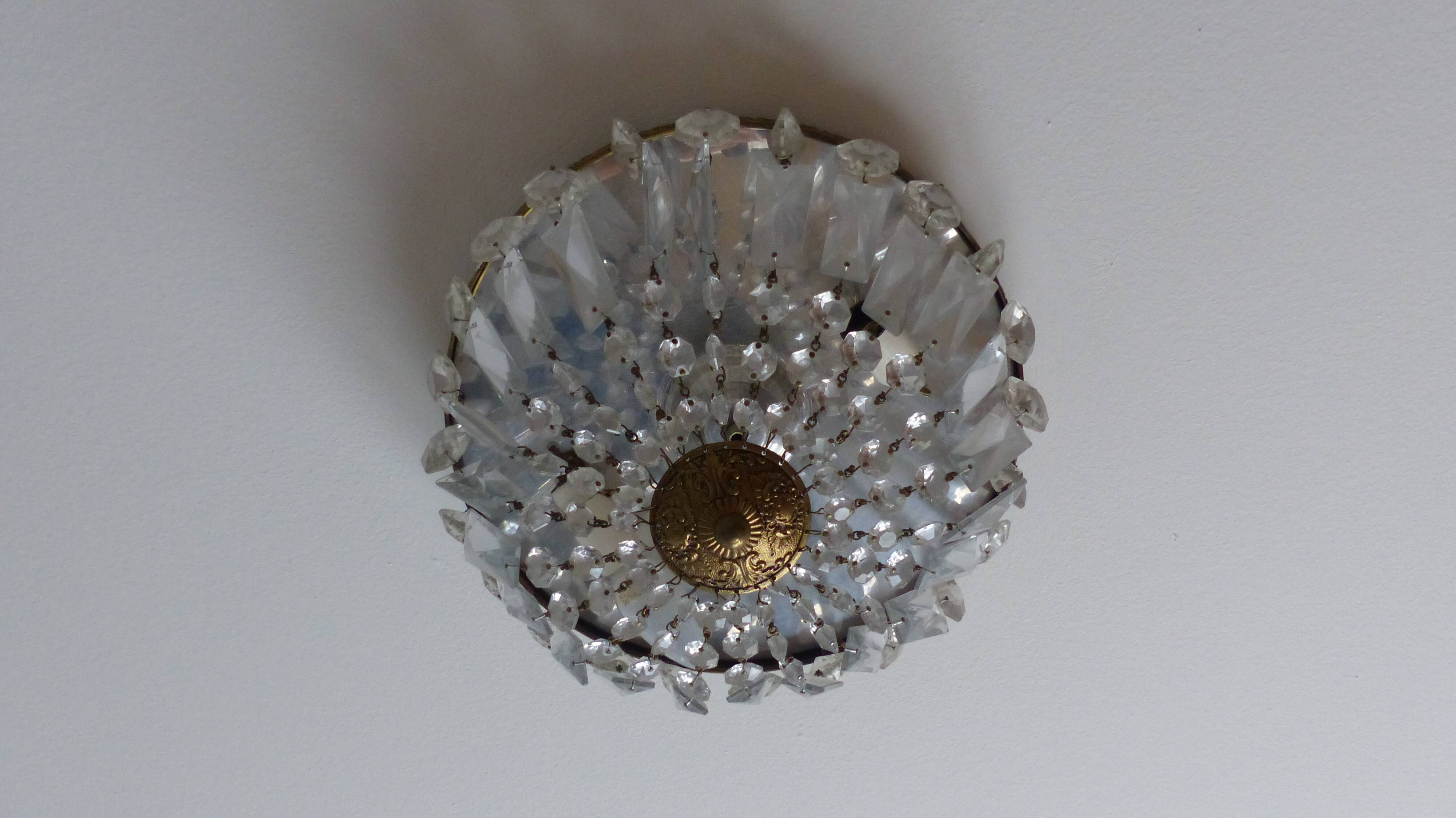 old crystal ceiling lamp