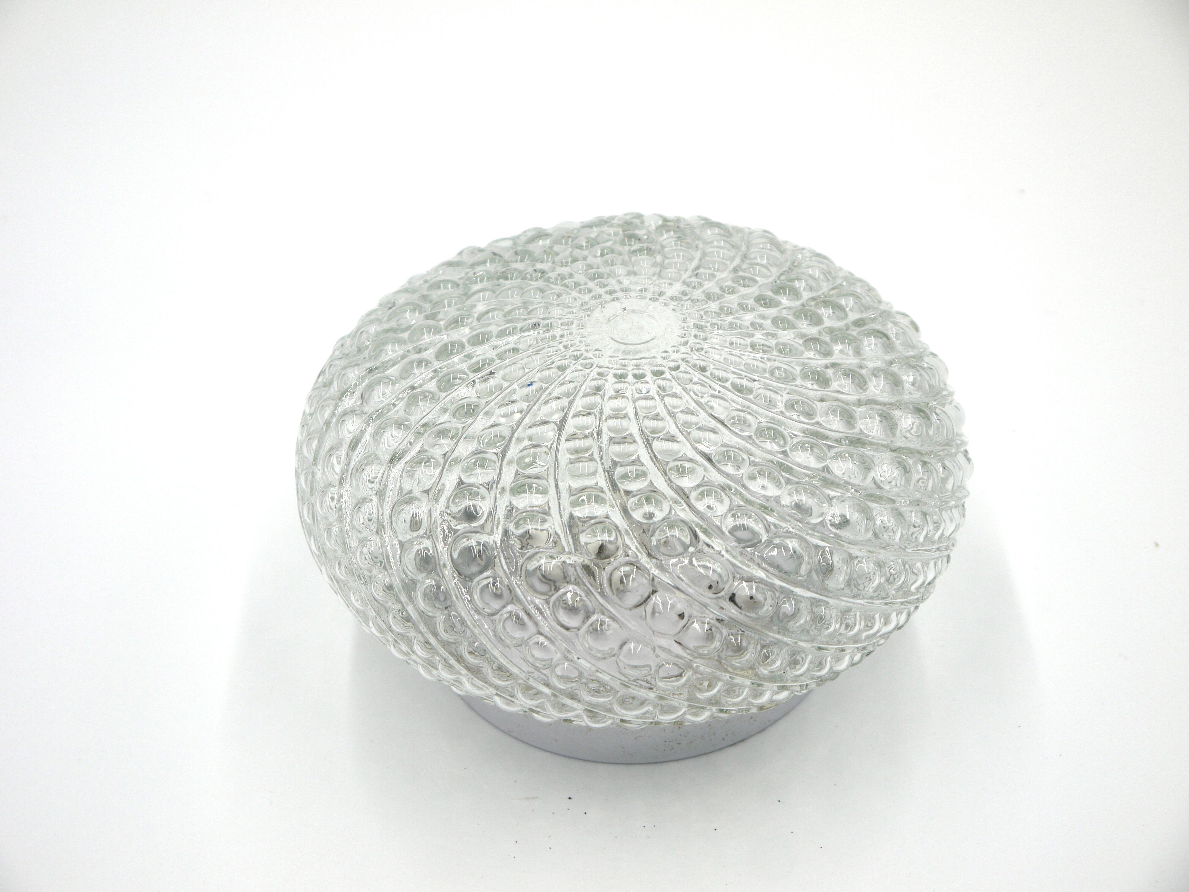 Molded glass ceiling lamp