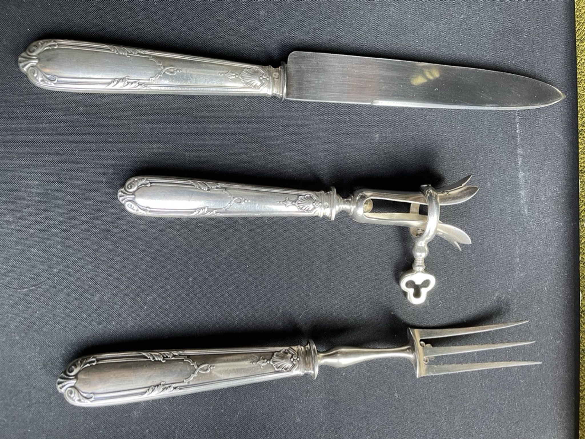 Service à découper Argent Minerve style Louis XV