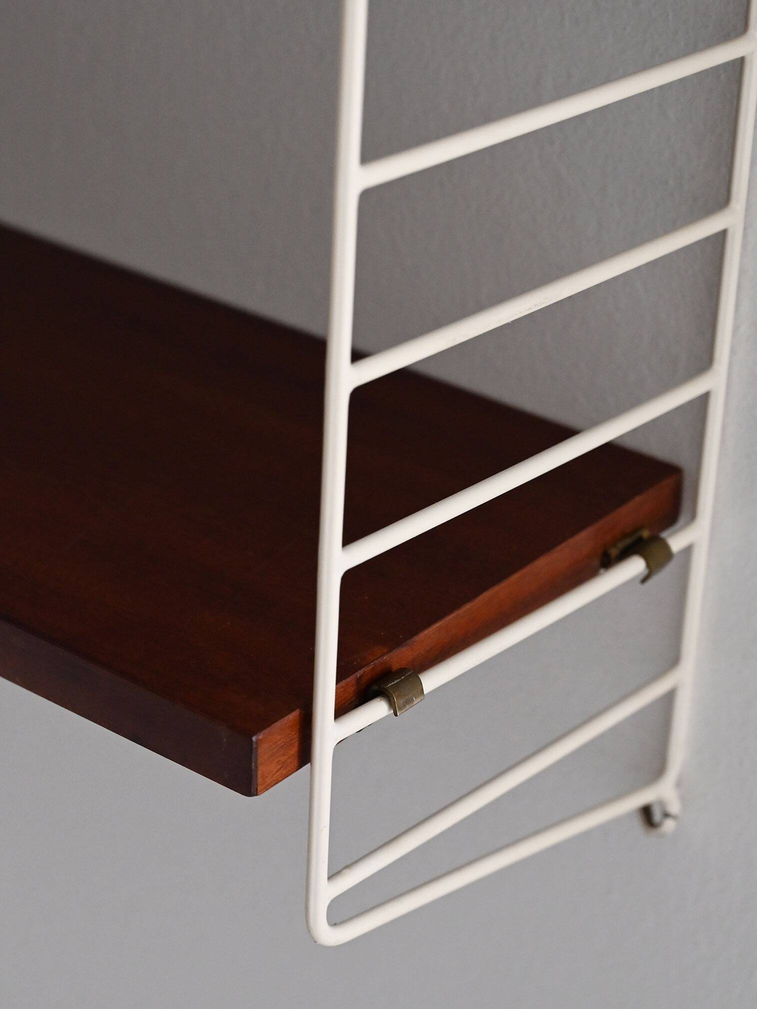 1960s Scandinavian Hylla wall shelf in mahogany