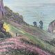 Large HST painting "Animated landscape" Dauphiné Creuse (?) signed P. Richard 1941
