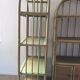 Pair of bamboo shelves from the 70s in rattan and wicker