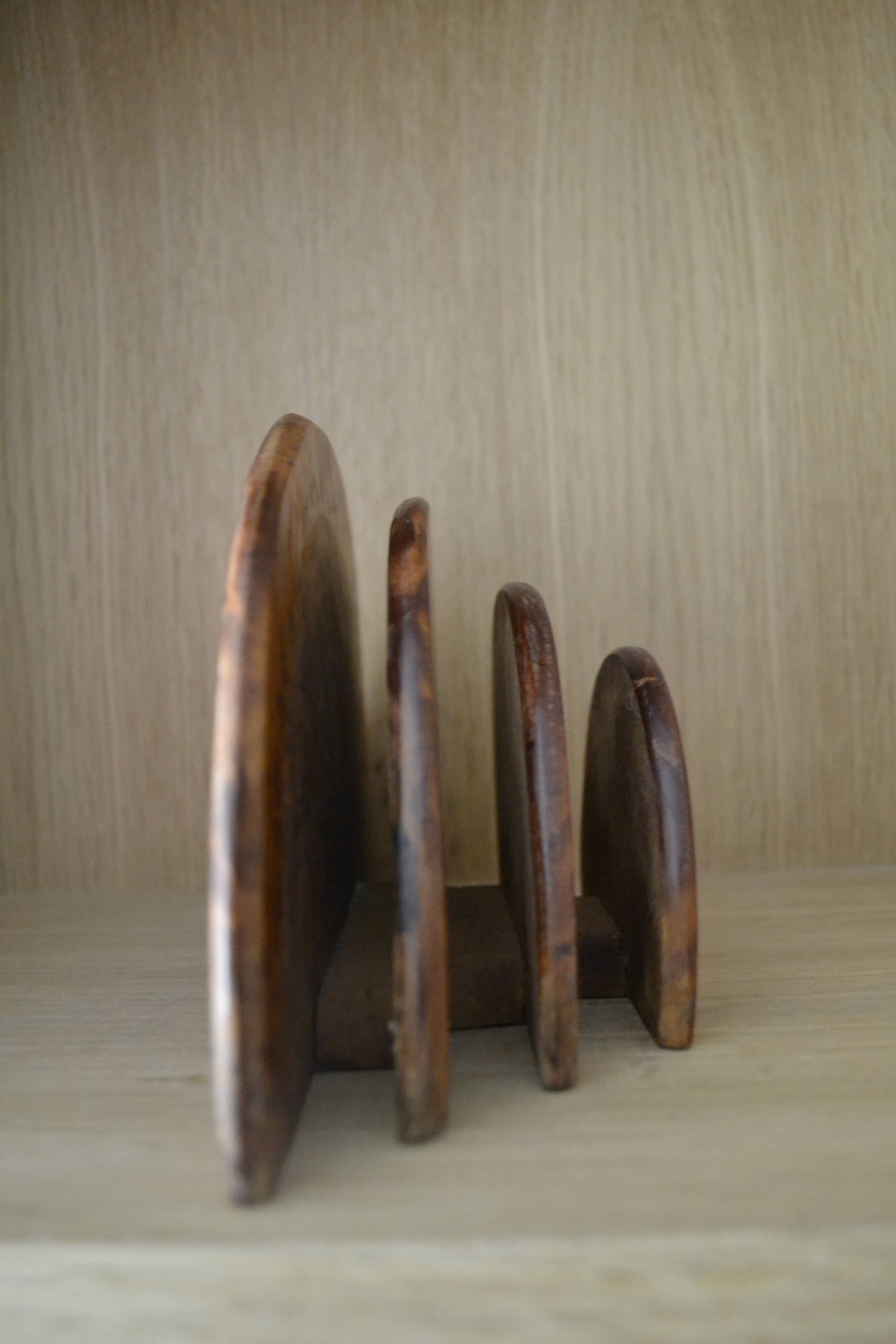 Art Deco mail rack under a magnifying glass