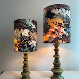 Lampe Fat Lava en forme de pagode Space Age avec glaçure verte dégradée