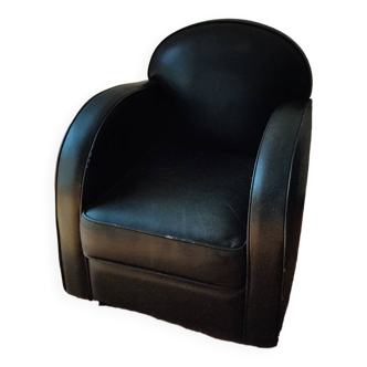 Leather club chair