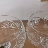 4 Champagne glasses in cut bohemian crystal Claudia