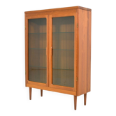 Vitrine en teck massif danois des années 1960, vintage scandinave