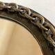 Mirror brutalist chain in beaten iron 1960 H55cm