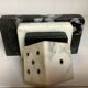 A marble dice bookend