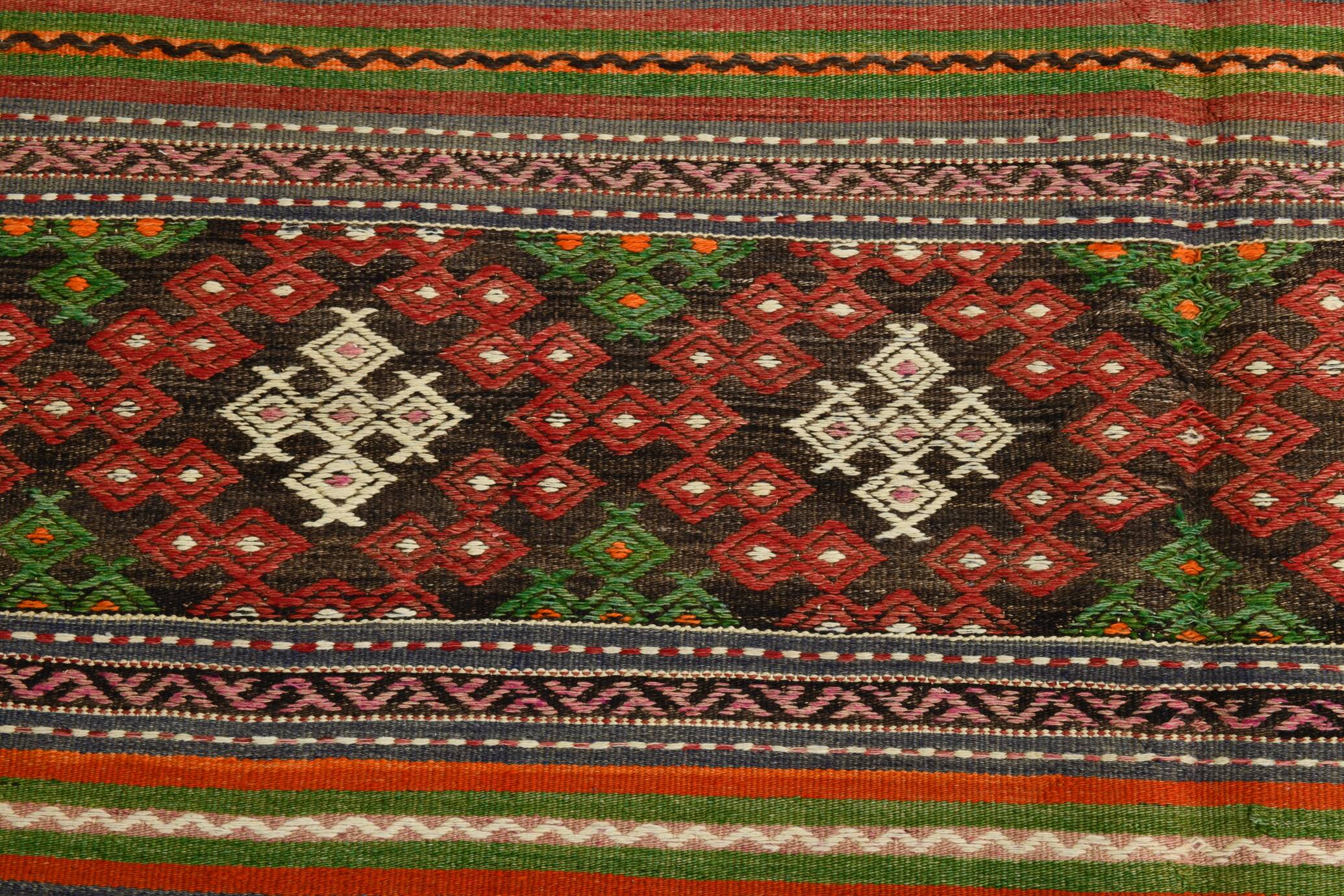 6x10 Striped Turkish Kilim Rug, 170x297Cm