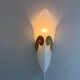 Pair of glass and metal wall lights AGE, 1980s, Italy